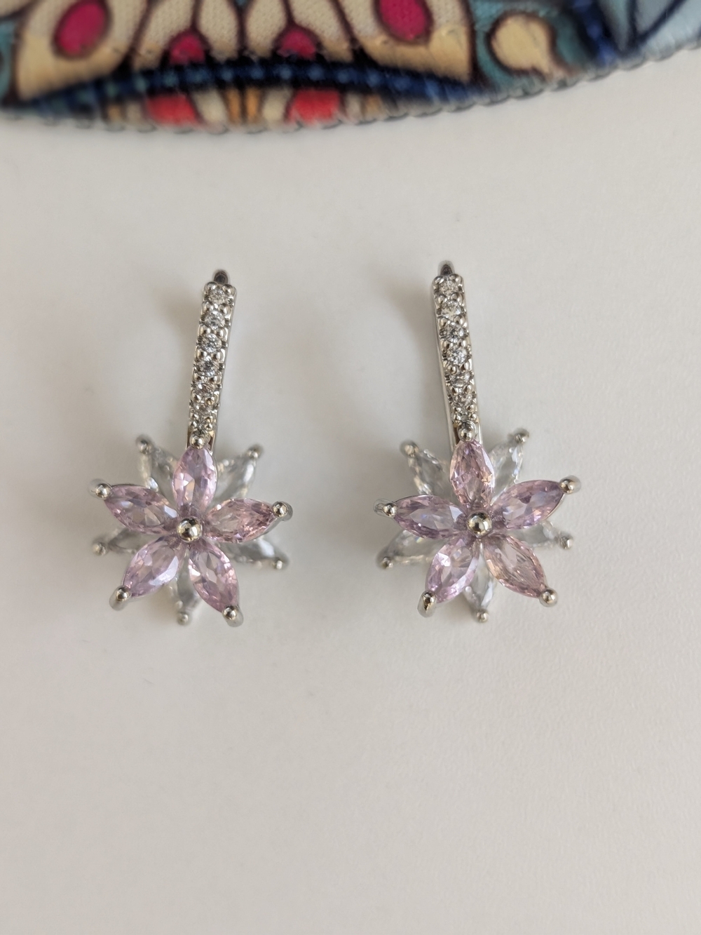Gold Plated Double Flower Earrings